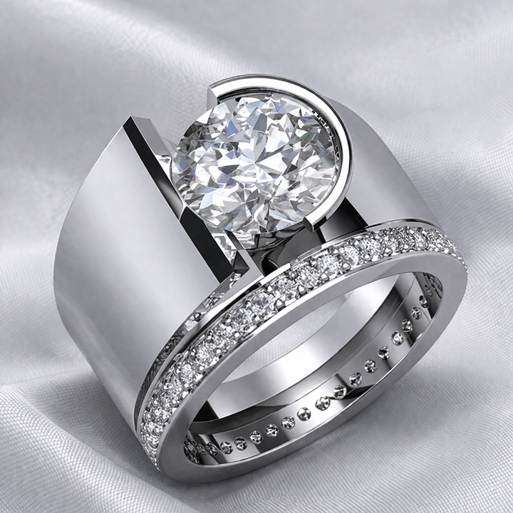 Stříbrný prsten oslnivý lesk