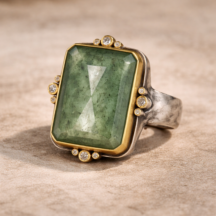 Zlatý prsten zelený lesk