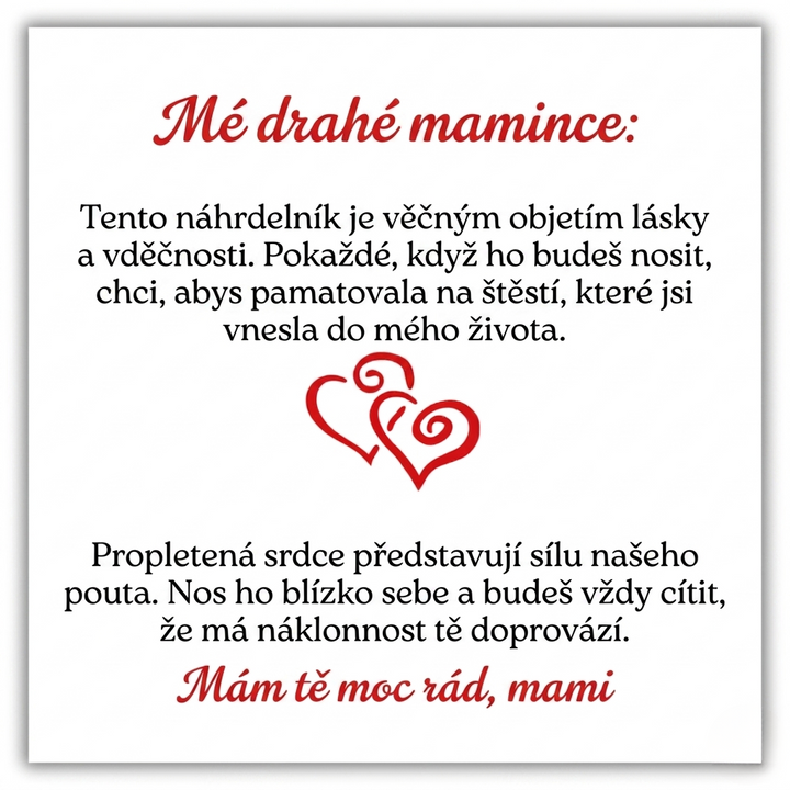 Náhrdelník Propletená Srdce