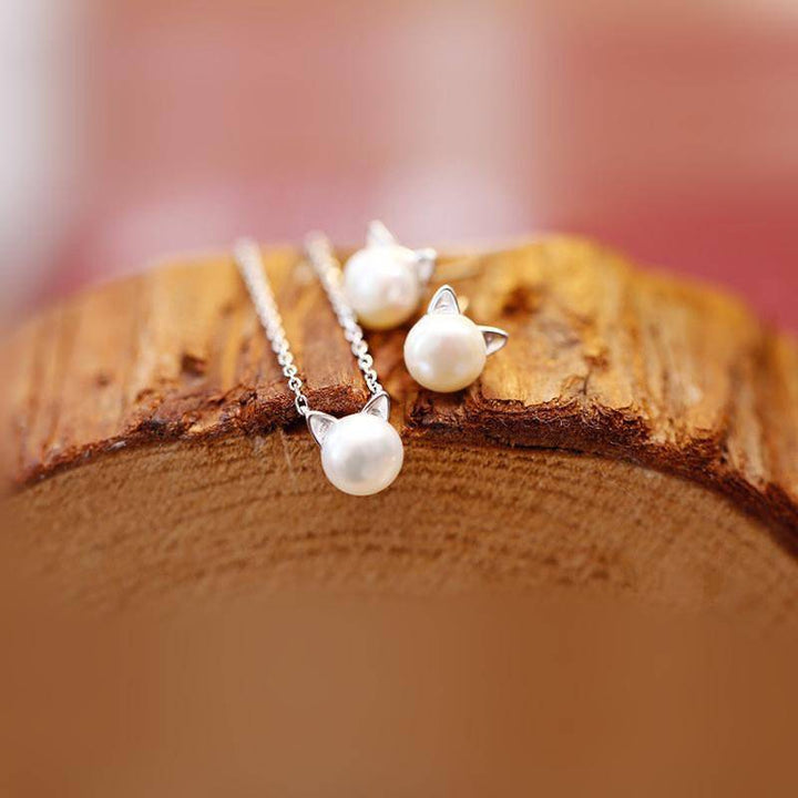 Náhrdelník kočka perly s bonusem