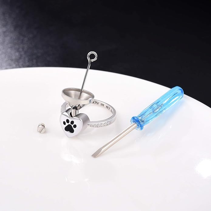 Urn prsten láska srdce tlapka na památku